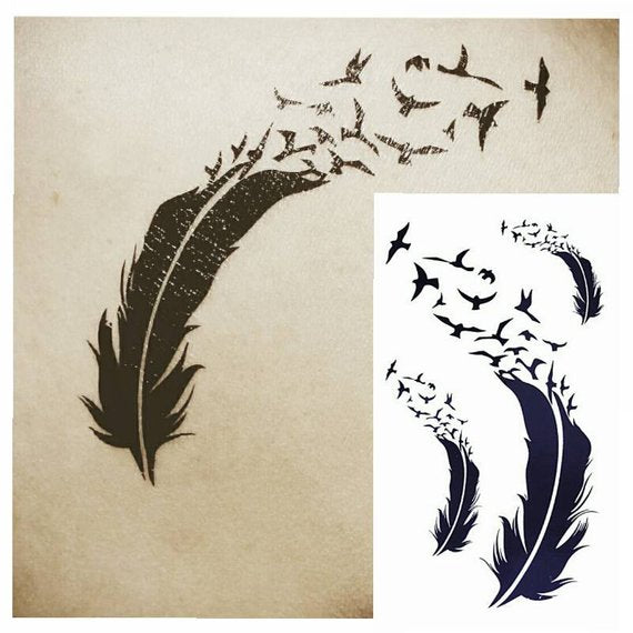 Feather Bird Temporary Tattoos – TEMPOTATS