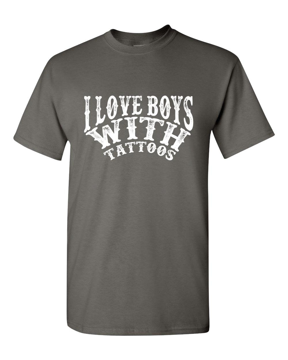 I Love Boys With Tattoos T-Shirt - Great Gift for Tattoo Enthusiasts