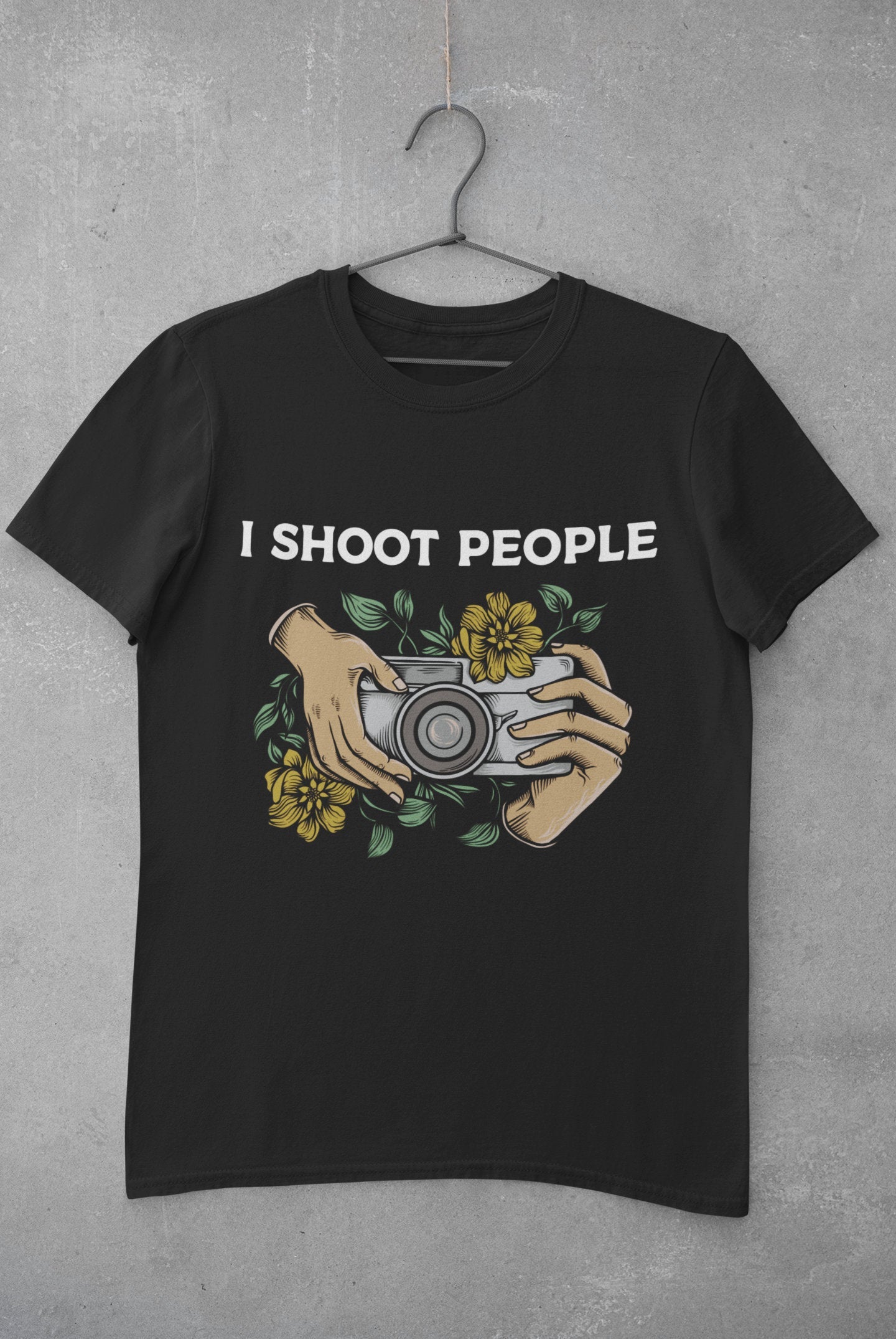 I Shoot People Vintage Photographer Cameraman Gift Unisex Photography Fans T-Shirt